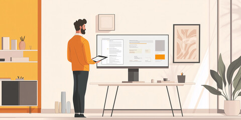 Collaborative Teamwork in a Cartoon-Style Office Setting