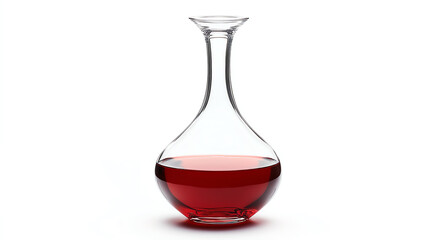 Elegant glass decanter with rich red liquid, perfect for showcasing wine or spirits in any setting.