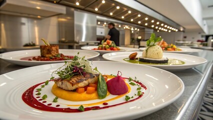 "Elegance on a Plate: A Showcase of Gourmet Dining"
"Culinary Masterpieces: The Art of Fine Dining"
"Plated Perfection: A Celebration of Flavor and Design"
"Haute Cuisine in a Luxurious Setting"
