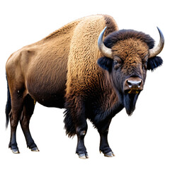 Fototapeta premium bison isolated on transparent background