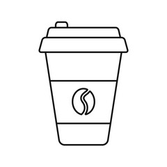Coffee cup line icon. Vector illustration. Isolated on white background. 