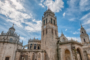 Obraz premium The Cathedral of Santa María de Lugo is a Catholic temple, episcopal seat of the diocese of Lugo, located in the city of the same name, in Galicia.