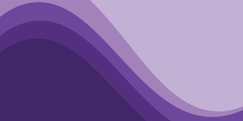 Abstract Purple business wave banner on white background, flat purple gradation. wavy background.