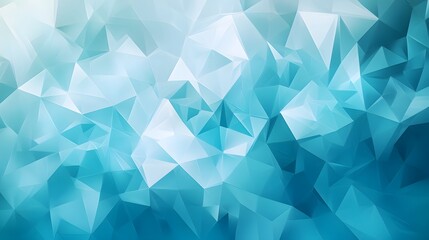 Obraz premium Abstract Blue Crystal Geometric Triangular Pattern