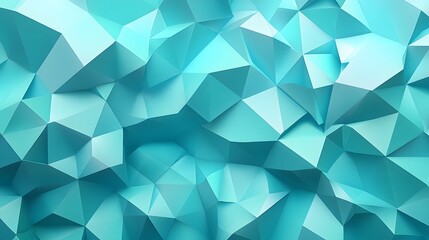 Fototapeta premium Abstract Teal Low Polygonal Background Design