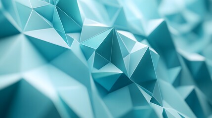 Abstract Teal Geometric Triangular Pattern Design