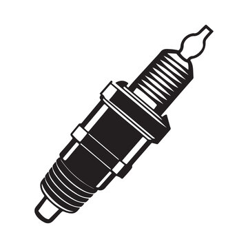 recommend clip art: Spark Plug silhouette, black and white silhouette, vector and illustration