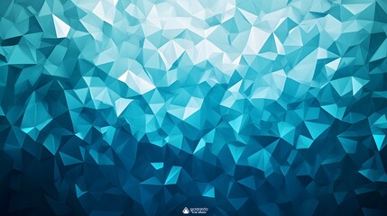 Abstract Blue Triangular Geometric Pattern Background