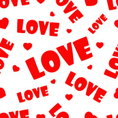 seamless texture, pattern. love text, vector graphics. Valentine's Day, February 14th. background for the design.