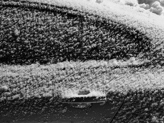 Obraz premium Frozen Ride: Snow-Covered Vehicle in Winter