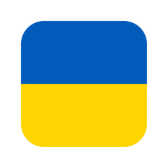 Ukraine flag rounded square icon