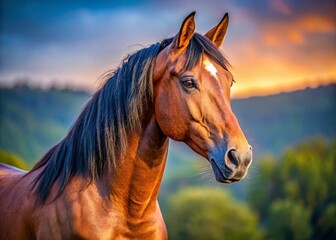 Obraz premium Majestic Bay Roan Quarter Horse Portrait - Stunning Equine Photography