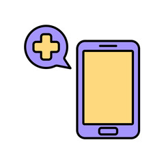 Icon a MOBILE HEALTHCARE, isolated against a clean background.