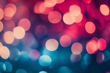 Fototapeta premium Colorful bokeh lights in pink and blue tones