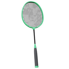 Badminton racket 3d illustration
