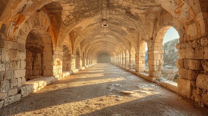 a large stone building with arches and arches