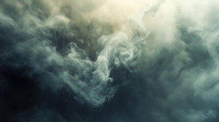 Naklejka premium Ethereal Smoke Swirls in Dark and Light Backgrounds