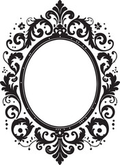Mirror Frame icon silhouette vector with white background
