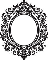 Mirror Frame icon silhouette vector with white background