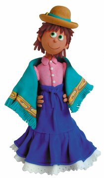 Mujer bolibiana. Plastilina