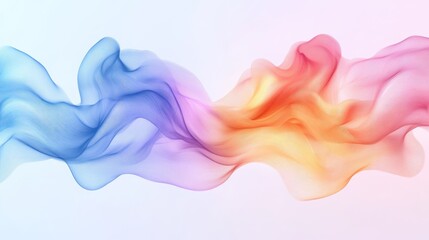 Fototapeta premium Abstract colorful smoke wave design.