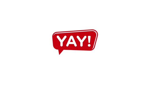 Comic speech bubble with expression text WOW. Motion graphics.