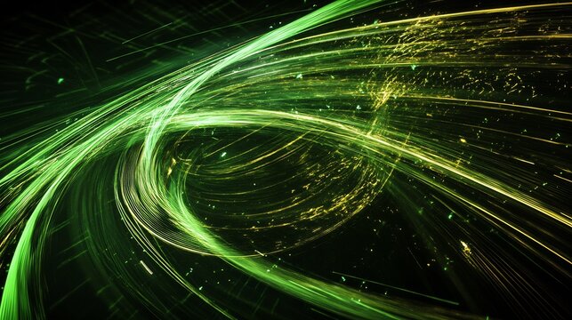 Angular momentum represented through motion trail kinetic energy visuals