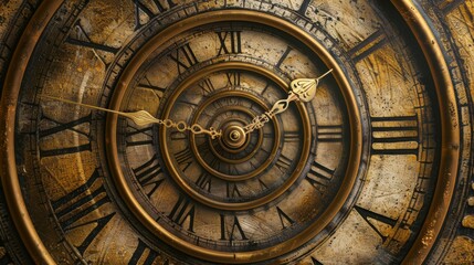 A clock with roman numerals and a gold frame