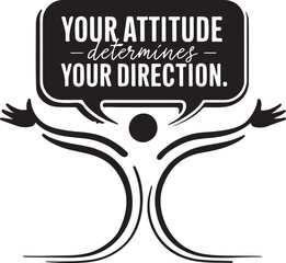 Motivational Quotes About Life icon silhouette vector with white background