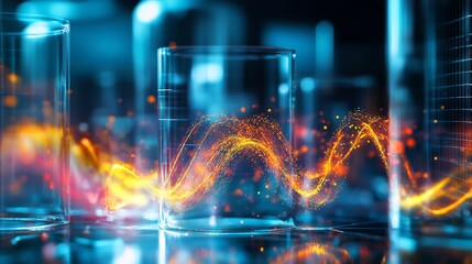 Particle collisions generating wave patterns dynamic oscillations visualized within advanced experimental setups