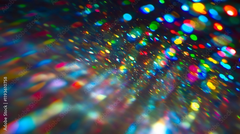 Wall mural light waves scattering through vibrational patterns creating colorful diffraction effects emphasizin