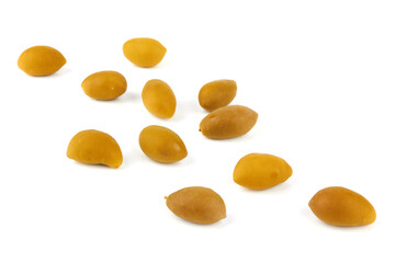 Green olives isolated