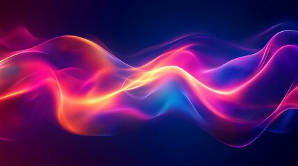 Abstract Colorful Waves Digital Art Design