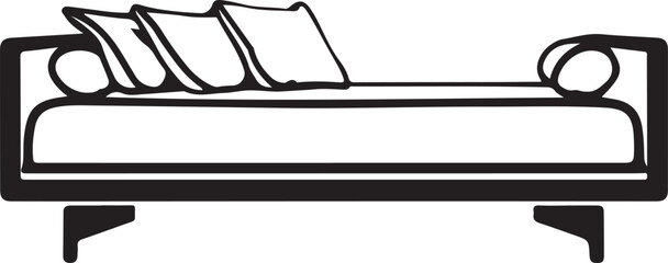 Armchair silhouette vector with white background