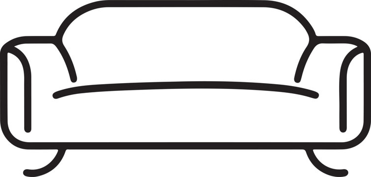 Armchair silhouette vector with white background