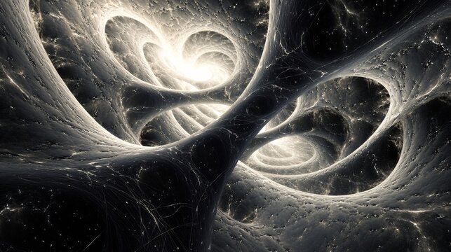 Cosmic strings stretched across multiverse visualizations intersecting spacetime curvature theoretical wormhole concepts in a dynamic cosmological context