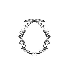 vintage calligraphy frame