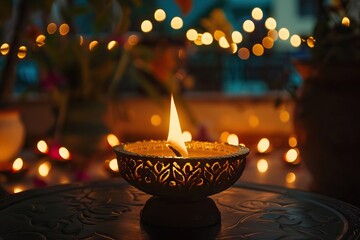 beautiful diwali lighting selective focus beautiful diwali lighting selective focus