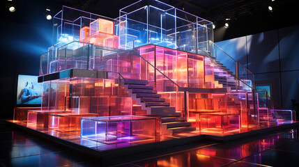 Colorful Glass Architecture Installation