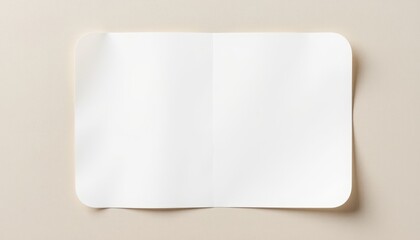 Blank paper mockup on soft linen background, design inspiration