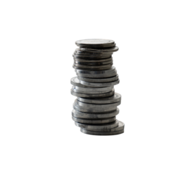 stack of coin isolated element