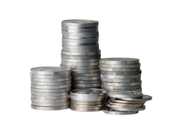 stack of coin isolated element