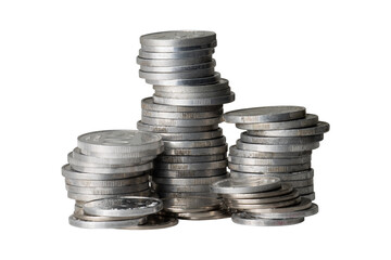 financial saving element. stack of coins