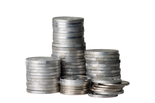 stack of coin isolated element