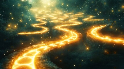 Abstract reincarnation concepts visualized glowing cosmic pathways and sacred symbols illustrating spiritual renewal