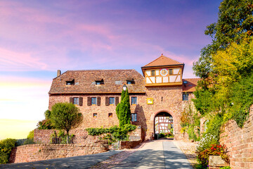 Naklejka premium Altstadt, Dilsberg, Deutschland 