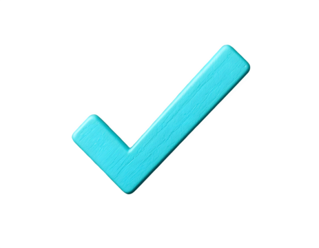turquoise check correct icon symbol isolated