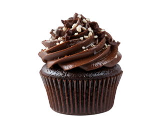 brownie chocolate muffin isolated