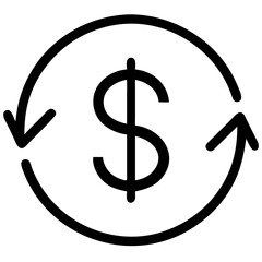 Obraz premium Dollar sign with recycling arrows representing business and marketing concept