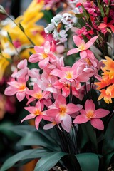 Vibrant Collection of Artificial Flowers Displayed for Sale at a Garden Centre in Augsburg, Bavaria